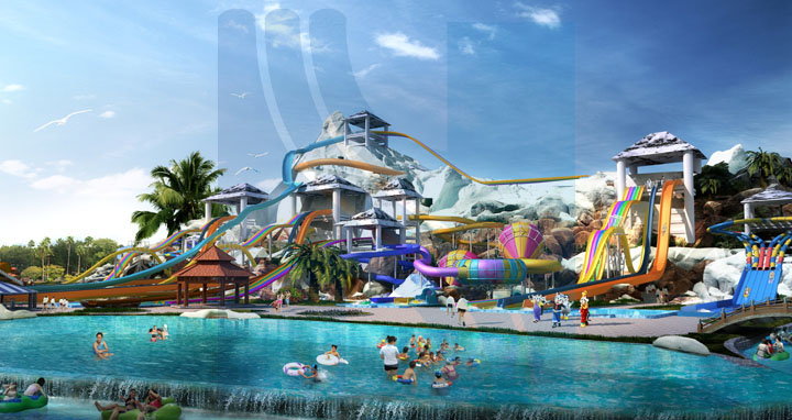 ?；◢u水上樂園雪山滑道區(qū)效果圖