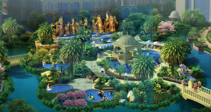 啟東海上威尼斯溫泉小鎮(zhèn)規(guī)劃土耳其溫泉設(shè)計