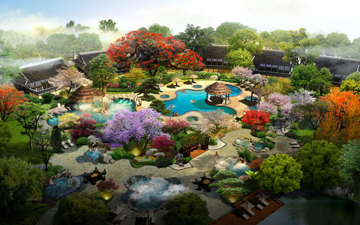 日本風(fēng)格溫泉項目設(shè)計